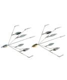 Alabama Umbrella Rig Fishing Kit - 5 Arms, Ultralight Willow Blade Lures, Blue/Gray Color - Buy Online on SooperMarket.com