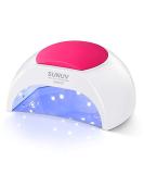 Gel UV Nail Lamp, SUNUV 48W UV LED Nail Dryer Light for Gel Nails Polish Manicure Professional Salon Curing Lamp with 4 Timer Setting Sensor(one Pink pad) - Buy Online on SooperMarket.com