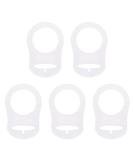 LLLucky 5Pcs Silicone Baby Dummy Pacifier Holder Clip Adapter Ring Button Style Pacifier Adapter for MAM Rings Transparent - Buy Online on SooperMarket.com