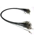 CJESLNA 24X Stainless Steel Fishing Leaders Black with Snap and Swivel 12 35lbs Test - Buy Online on SooperMarket.com
