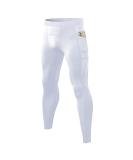 CARGFM Men's Compression Pants - White Active Running Tights with Pocket | Medium - Buy Online on SooperMarket.com