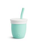 Munchkin C est Silicone! Open Training Cup with Straw for Babies and Toddlers 6 Months+ Ideal Transition Sippy Cup Free Flow Sippy Cup to Straw Cup for Baby and Toddler weaning 4oz / 120ml Mint Mint Straw Cup - Buy Online on SooperMarket.com