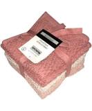 Petal Cliff Set of 8 Popcorn Weave Washcloths - Exfoliate Hands, Body, or Face - Extra Absorbent Ring Spun Cotton - 12 X 12 Size (Coral Sand Rose) - Buy Online on SooperMarket.com