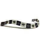 Equipride Argentina Polo Browband - Embroidered Gaucho Grey Black Leather Cob (15) | International Shipping Available - Buy Online on SooperMarket.com