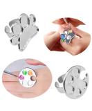 HLLMX 2 PCS Mini Manicure Palette Wearable Metal Nail Art Polish Holder Palette Finger Ring Gel Polish Mixing Tray Nail Art Tools (Silver) - Buy Online on SooperMarket.com