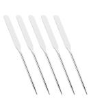 Buy 5 Pieces Stainless Steel Makeup Spatula Set | Foundation Mixing Tool Eye Cream Spoon & Nail Art Stirring Rod | Perfect for Home & Salon Use Silver - Buy Online on SooperMarket.com