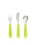Munchkin Splash Toddler Cutlery Set (Fork Knife & Spoon) Green Green 3 Count (Pack of 1) - Buy Online on SooperMarket.com