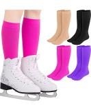 4 Pairs Figure Skating Socks High Tights Skate Socks Ice Skating Socks Nylon Skating Socks for Ice Skates Dance Black, Purple, Nude, Rose - Buy Online on SooperMarket.com