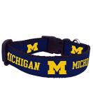 NCAA Michigan Wolverines Collegiate Dog Collar - Medium | Officially Licensed Pet Gear - Buy Online on SooperMarket.com