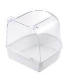 POPETPOP Covered Bird Bath for Small Birds - Ideal for Canaries, Budgies, and Parrots - White - Buy Online on SooperMarket.com