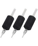 20PCS Tatmax 1 Inch Disposable Black Silicone Clear Tips - 9 Round Diamond Flat Tubes - Buy Online on SooperMarket.com