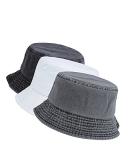 Crazy Era 3 Pack Washed Cotton Bucket Hats - Summer Outdoor Cap Set for Men and Women - Black/White/Gray - One Size - Buy Online on SooperMarket.com