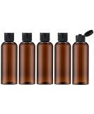 TOUREAL 100ML Bernstein Travel Bottles Set - 5 Empty Plastic Bottles with Flip Cap & Funnel for Cosmetics - International Shipping Available - Buy Online on SooperMarket.com