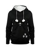 Jessie Long Sleeve Puppy Holder Sweatshirt | Pet Carrier Kangaroo Hoodie 4X-Large - Black - Buy Online on SooperMarket.com