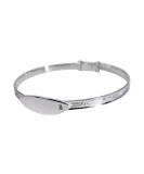 Sincerelyforyou - Sterling Silver Baby Bangle with Cubic Zirconia ID - Adjustable Bracelet for Girls - Christening & Christmas Gifts - Buy Online on SooperMarket.com