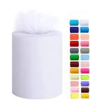 Tulle Rolls 6x100 Yards - DIY Tutu Skirts, Wedding Decor, Party Supplies - White - Buy Online on SooperMarket.com