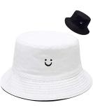 Malaxlx Unisex Reversible Smile Face Bucket Hat for Beach, Fishing, and Outdoor Activities - Buy Online on SooperMarket.com