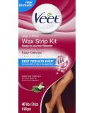 Veet Leg and Body Hair Remover Cold Wax Strips 40 Count - Buy Online on SooperMarket.com
