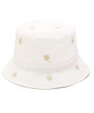 Umeepar Reversible Embroidered Bucket Hat | Packable Foldable Sun Hat for Women Men - Daisy White/Plain White - Buy Online on SooperMarket.com