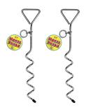 2 x Portable Metal Screw In Ground Stake Pet Lead Holder Pole 42cm - Buy Online on SooperMarket.com
