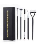 5PCS Eyelash Brush Separator & Comb Set - Prevent Clumping Easy-to-Use Mascara Fan Tools for Perfect Eye Brow Application - Black - Buy Online on SooperMarket.com