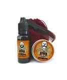Mens Grooming Set - Beard Kit with Beard Oil, Moustache Wax & Comb | Beard Growth & Dad Gifts | Sweet Orange Fragrance - 15 ml - Buy Online on SooperMarket.com