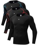 Milin Naco Cool Dry Compression Shirts for Men Long Sleeve Baselayer Tops - 3 Pack (Black) - X-Large Tall - Buy Online on SooperMarket.com