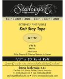 White - 1/2 Fusible Knit Stay Tape - 0.5 X 25 Yards SewkeysE Extremely Fine Knit Interfacing Sold by The 25 Yard Roll (KST-01) M494.09 - Buy Online on SooperMarket.com