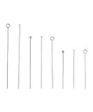 PH PandaHall 560pcs 8 Styles 304 Stainless Steel Eye Pins 30mm 40mm 50mm Head Pins Ball 22 Gauge Head Pins Findings Open Eye Pin for Earring Bracelet Pendant Jewelry Making  Stainless Steel Color - Buy Online on SooperMarket.com