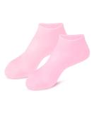 Silicone Gel Moisturizing Socks for Dry, Cracked Feet | Spa Foot Care Waterproof Socks | Fits US Size 6-9 | Pink - Buy Online on SooperMarket.com
