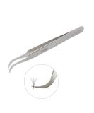 Professional Stainless Steel Curved Eyelash Tweezers for 3D Volume Extension (1 Pc) - Buy Online on SooperMarket.com
