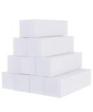 metagio 10 Pcs White Nail Buffer Block White Buffer Sanding Block Professional Salon Nail Buffer Block Nail Art Tips Tool Finger Manicure Pedicure Tools for Home and Salon Use (95*25*25MM White) - Buy Online on SooperMarket.com