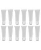 12 Pack Refillable Transparent Cosmetic Sample Bottles - 100ml Travel Makeup Containers with Hinged Lid - Perfect for Sample Storage - Buy Online on SooperMarket.com