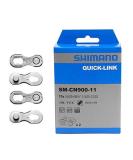 Shimano 11 Speed SM-CN900 Silver Quick-Link Connector - 2 Pairs | Genuine Shimano Box - Buy Online on SooperMarket.com