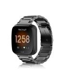 Fintie Metal Band Compatible with Fitbit Versa 2, Versa, Versa Lite Edition, Solid Stainless Steel Strap Replacement Wristband Business Bracelet Compatible with Fitbit Versa Smartwatch Black - Buy Online on SooperMarket.com