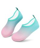 VIFUUR Kids Water Shoes - Quick Dry Aqua Socks for Beach Swim - Gradient Pink - Size 3-4 Big Kid - Buy Online on SooperMarket.com
