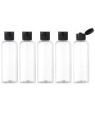 TOUREAL 100ML travel bottles set with flip cap (5 pieces) empty donor plastic bottle set filling bottles for cosmetics with funnel (transparent) - Buy Online on SooperMarket.com