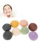 Konjac Wash Face Flutter Set - 8pcs Round Type Body Sponges for Deep Pore Cleansing and Exfoliation - Buy Online on SooperMarket.com