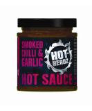 Hot-Headz! Smoked Chili & Garlic Hot Sauce. Habanero & Chipotle Chilli Jam With Smoked Garlic For Cheese Cold Meat Burger Taco Dressing Or Dips. Vegan & Great Gift For Hot Sauce Lovers! (185ml) - Buy Online on SooperMarket.com