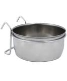 Nobby stainless steel bowl with attachment ring with hook 12.5 cm 0.60 ltr 1 piece silver 12.5 cm 0.60 ltr - Buy Online on SooperMarket.com