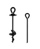 Heavy Duty Dog Tie Out Stake for Outdoor Use Strong Ground Anchor for Large Dogs Up to 150 lbs Perfect for Outdoor Dog Run Yard Camping Gear Beach Accessories Black - Buy Online on SooperMarket.com