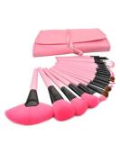 XLKJ 24 Pieces Makeup Brush Set - Premium Cosmetic Brushes with Bag (Pink) | Best International Shipping - Buy Online on SooperMarket.com