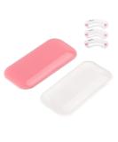 Coobbar 2pcs Reusable Eyelash Holder Pads - Clear and Pink | Eyelash Extension Accessories - Buy Online on SooperMarket.com