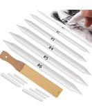12 PCS Blending Stumps and Tortillions Paper Art Blenders with Sandpaper Pencil Sharpener Pointer for Student Artist Charcoal Sketch Drawing Tools - Buy Online on SooperMarket.com