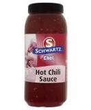 Schwartz Hot and Spicy Chilli Sauce Versatile and Fiery Chilli Sauce for Burgers Sausages and Kebabs Ideal to Add to Casseroles and Curry Dishes 2.48 kg 9920 gram - Buy Online on SooperMarket.com