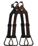 Showman Heavy Duty Adjustable Buddy Stirrups in Black - Nylon Construction - Buy Online on SooperMarket.com