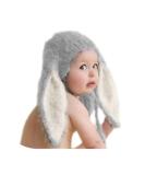 Newborn Bunny Hat Photography Props for Monthly Baby Boy and Girl Photo Shoots - Grey Crochet Costume with Big Ears - Buy Online on SooperMarket.com