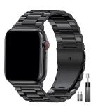 EPULY Compatible with Apple Watch Band 49mm 45mm 44mm 42mm 41mm 40mm 38mm Business Stainless Steel Metal Wristband for iWatch SE & Series Ultra se 8/7/6/5/4/3/2/1 A-Black 45mm 44mm 42mm 49mm - Buy Online on SooperMarket.com