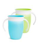 Munchkin Miracle 360 6+ months 7oz baby drinking clerk (2-pack).Free flow cups for toddlers.Training cup BPA-free leak-proof dishwasher-safe baby drinking bottle (blue/green) Blue/Green - Buy Online on SooperMarket.com