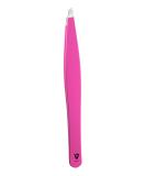 Wamza Stainless Steel Slanted Eyebrow Tweezers for Facial Hair Removal - Precision Eyebrow Pluckers for Women & Men - Pink - Buy Online on SooperMarket.com